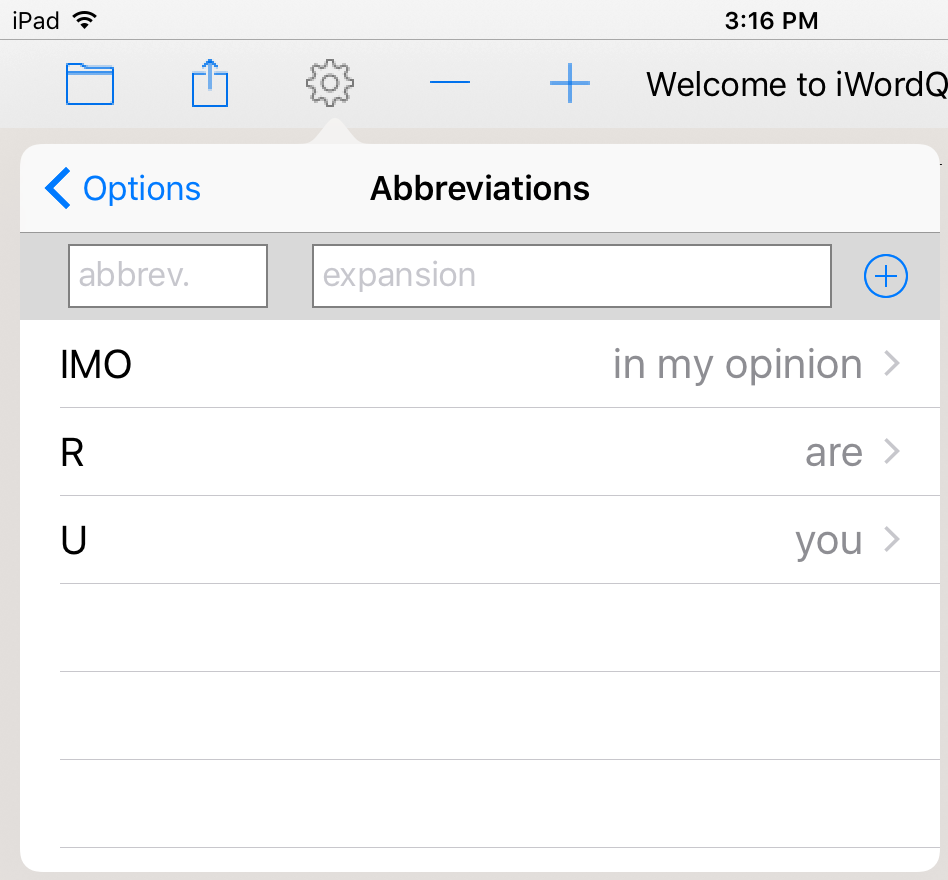 Creating abbreviation-expansion