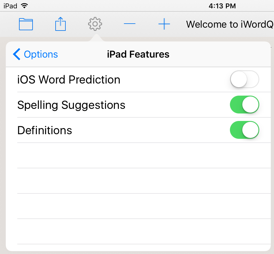 iPad features