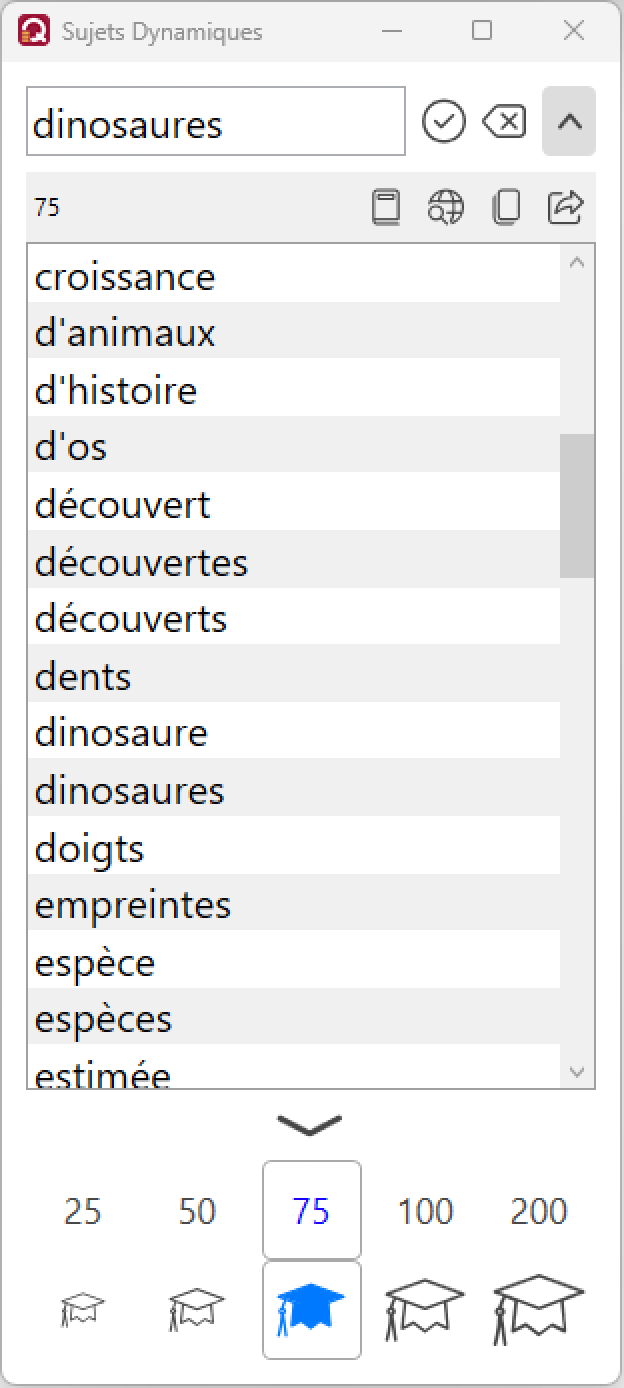 Options de sujet dynamique