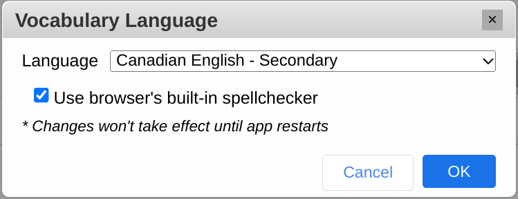 VocabularyLanguage