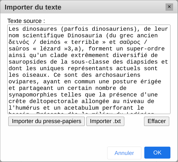 Importer du presse-papier