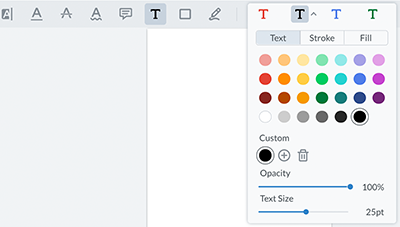 Free Text color selection